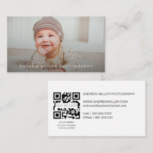 Carte de visite photo avec code QR