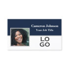 Photo avec logo personnalisé sur Navy Blue