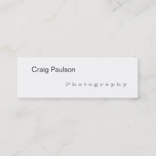Carte de visite photo blanc tendance