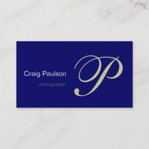 Carte de visite photo bleu