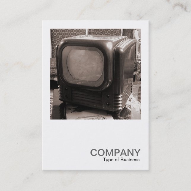 Carte De Visite Photo carré 0119 - les années 50 TV Set (Devant)