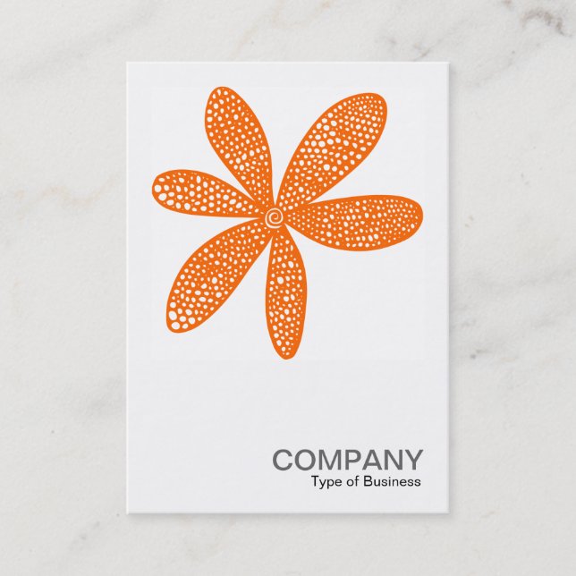 Carte De Visite Photo carré 0210 - Jolie Fleur - Orange (Devant)