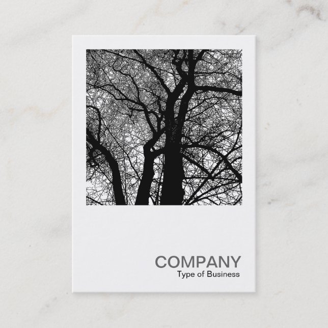 Carte De Visite Photo carré 0277 - Arbre à contraste élevé (Devant)