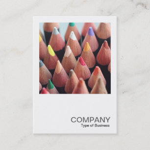 Carte De Visite Photo carré 0421 - Crayons de couleurs