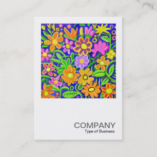 Carte De Visite Photo carré 043 - Fleurs peintes