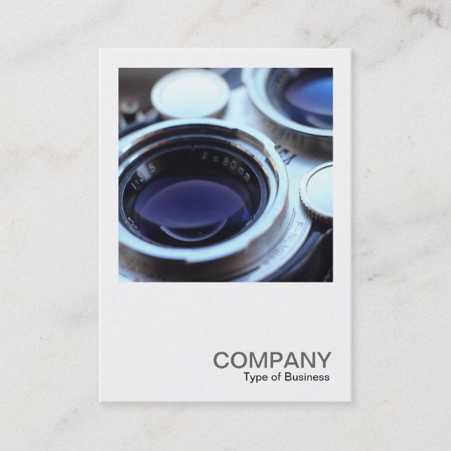 Carte De Visite Photo carré 0538 - Caméra TLR Vintage (Devant)
