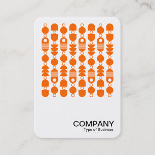 Carte De Visite Photo carré - Abstraite 140823 - Orange