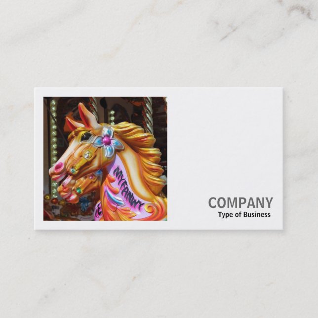 Carte De Visite Photo carré (v2) - Chevaux joyeux (Devant)