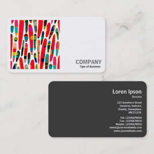 Carte De Visite Photo carré (v2) - Collage de couleurs 150222