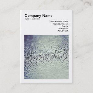 Carte De Visite Photo carré (v3) - Droplets d'eau sur verre 01