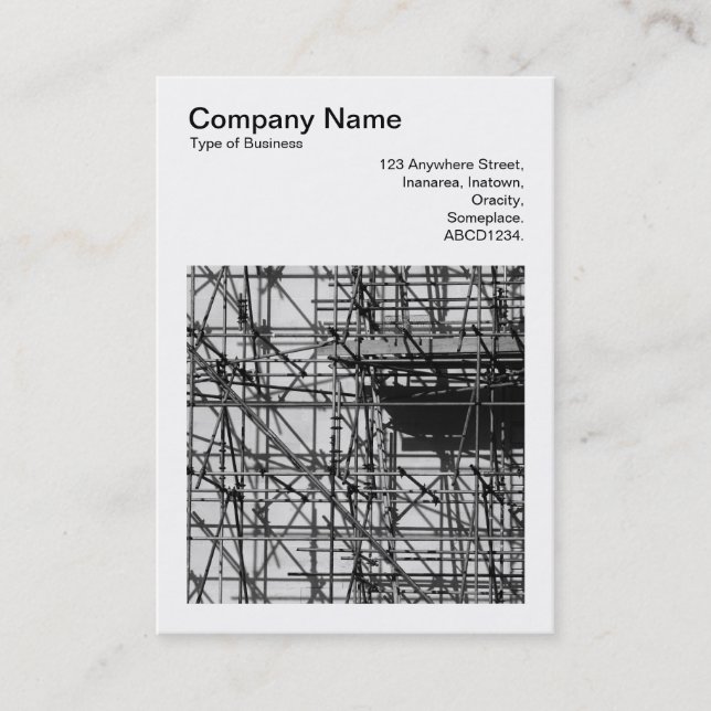 Carte De Visite Photo carré (v3) - Échafaudage (Devant)