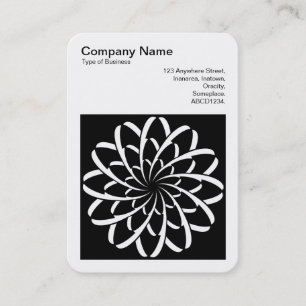 Carte De Visite Photo carré (v3) - Fleur géométrique 02