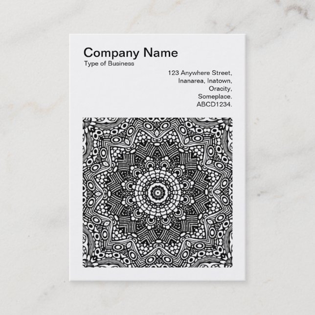 Carte De Visite Photo carré (v3) - Kaleidoscope Abstrait 06 (Devant)