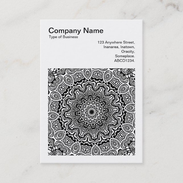 Carte De Visite Photo carré (v3) - Kaleidoscope Abstrait 07 (Devant)