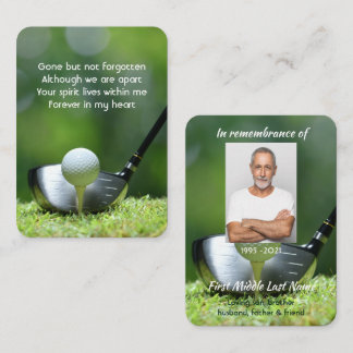 Carte De Visite Photo commémoratif golfeur terrain de golf golf
