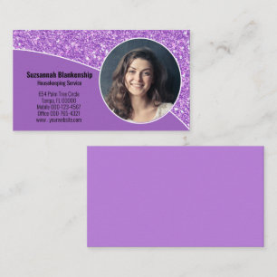 Carte De Visite Photo d'affaires professionnelle avec paillettes v