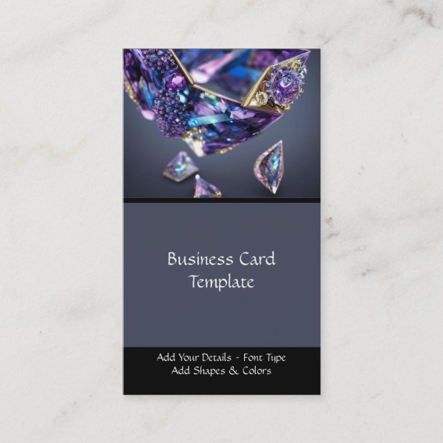 Carte De Visite Photo d'Amethyst & Bijoux Gemstone (Devant)