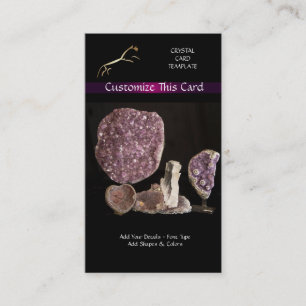 Carte De Visite Photo d'Amethyst & Gemstone Minerals