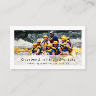 Carte de visite photo d'aventure en rafting en bat