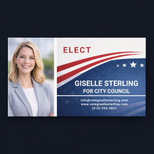 Carte De Visite Photo de campagne électorale pour électeur