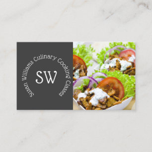 Carte De Visite Photo de chef moderne  canapé de salade fraîche 