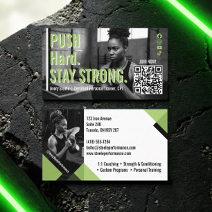 Carte De Visite Photo de coach sportif et entraîneur personnel mod