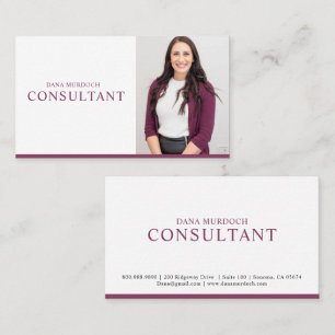 Carte De Visite Photo de consultant professionnel moderne