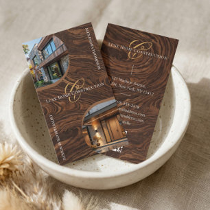 Carte de visite photo de contracteur de luxe avec 