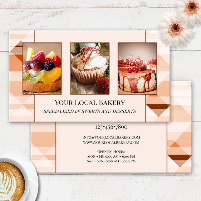 Carte de visite photo de la pâtisserie Sweet Baker (Créateur téléchargé)
