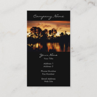Carte De Visite Photo de lac sunset