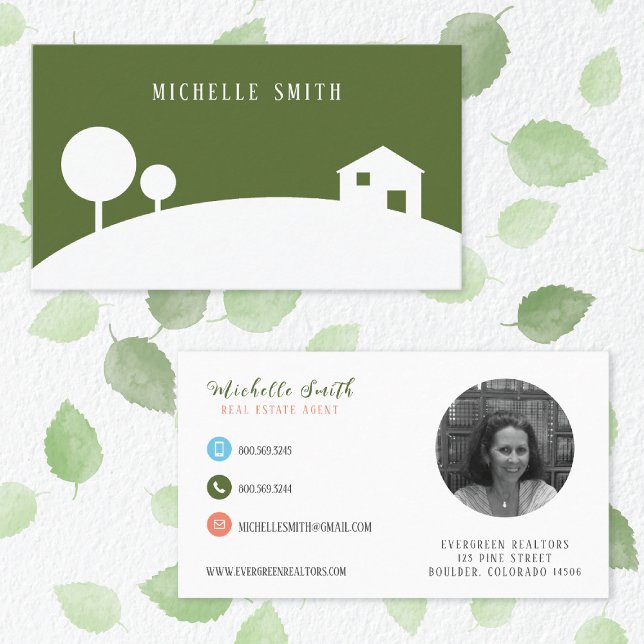 Carte de visite photo de l'agent immobilier modern (Créateur téléchargé)