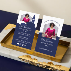 Carte De Visite Photo de l'agent immobilier professionnel de la ma