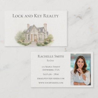 Carte De Visite Photo de l'agent immobilier Watercolor House Realt