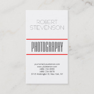 Carte de visite photo de l'artiste photo gris-roug