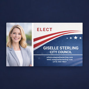Carte De Visite Photo de l'élection du conseil municipal