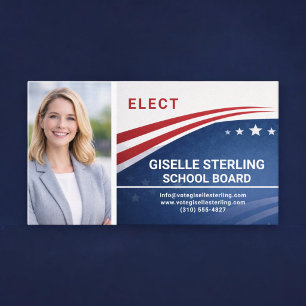 Carte De Visite Photo de l'élection du conseil scolaire