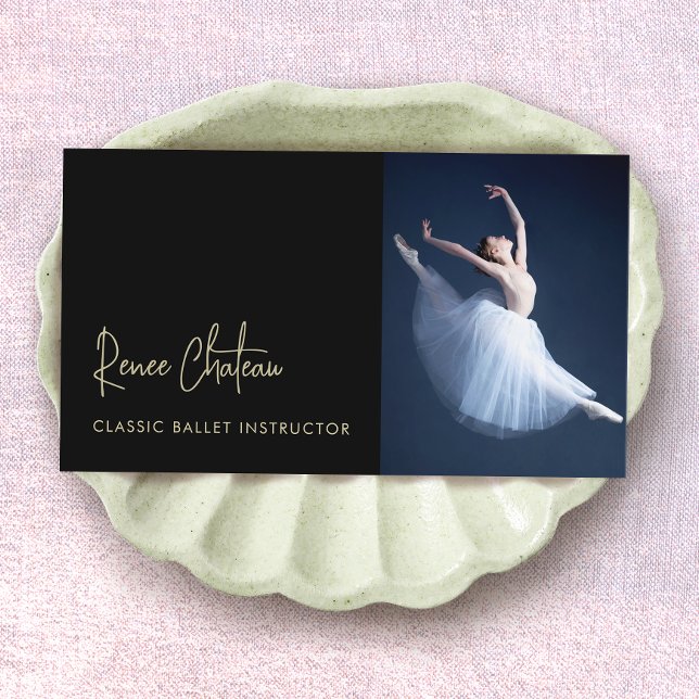 Carte De Visite Photo de l'instructeur de danse (Créateur téléchargé)