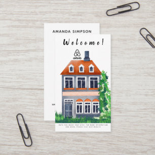 Carte De Visite Photo de location de maison et logo Airbnb