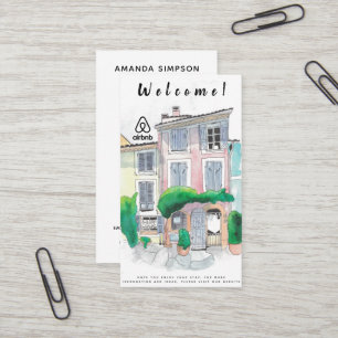 Carte De Visite Photo de location de maison et logo Airbnb