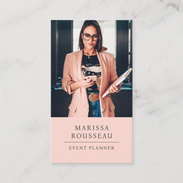 Carte De Visite Photo de l'organisateur d'événements professionnel (Devant)
