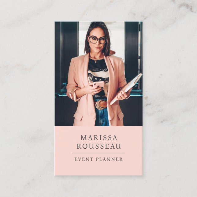 Carte De Visite Photo de l'organisateur d'événements professionnel (Devant)