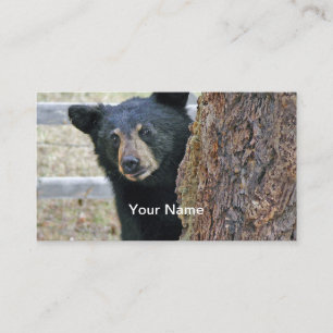 Carte De Visite Photo de l'ours noir