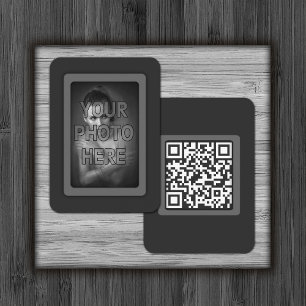 Carte de visite photo de profil de code QR personn