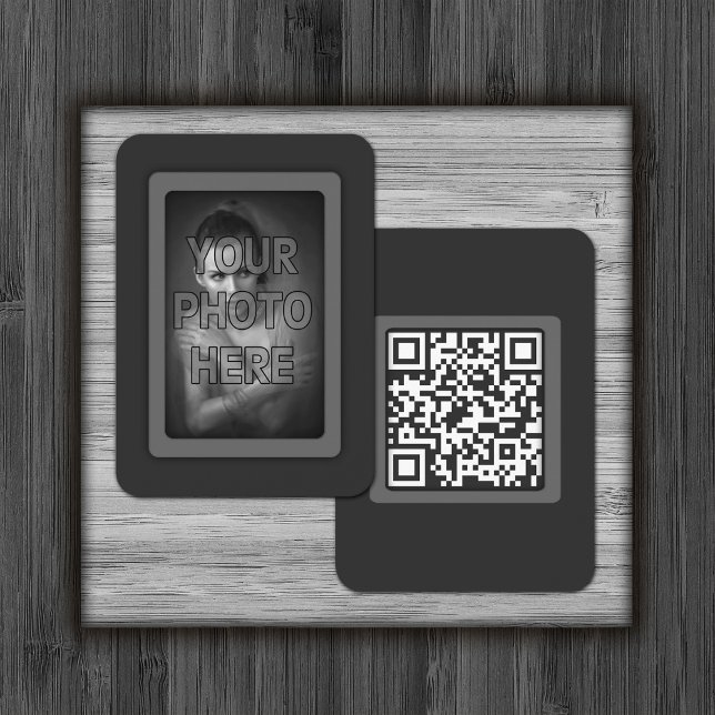 Carte de visite photo de profil de code QR personn (Créateur téléchargé)
