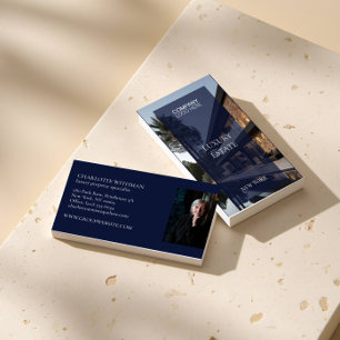 Carte De Visite Photo de propriété immobilière exclusive agent de 