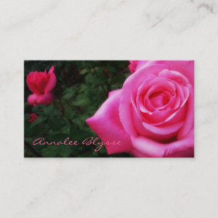 Carte de visite photo de rose rose