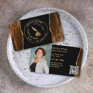 Carte De Visite Photo de signature de prêt public de notaire mobil