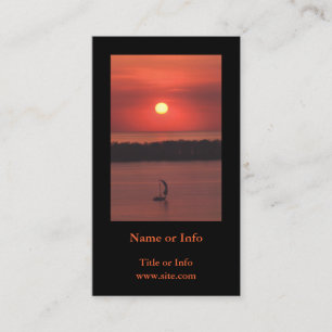 Carte De Visite Photo de voilier au coucher du soleil