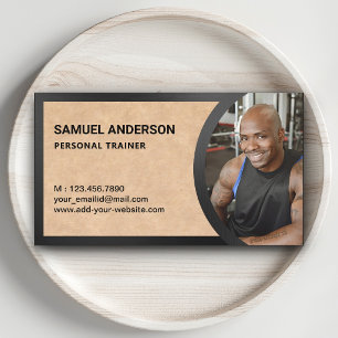 Carte De Visite Photo d'entraîneur personnel de fitness Kraft rust