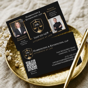Carte De Visite Photo des associés d'avocats Black Gold Attorneys